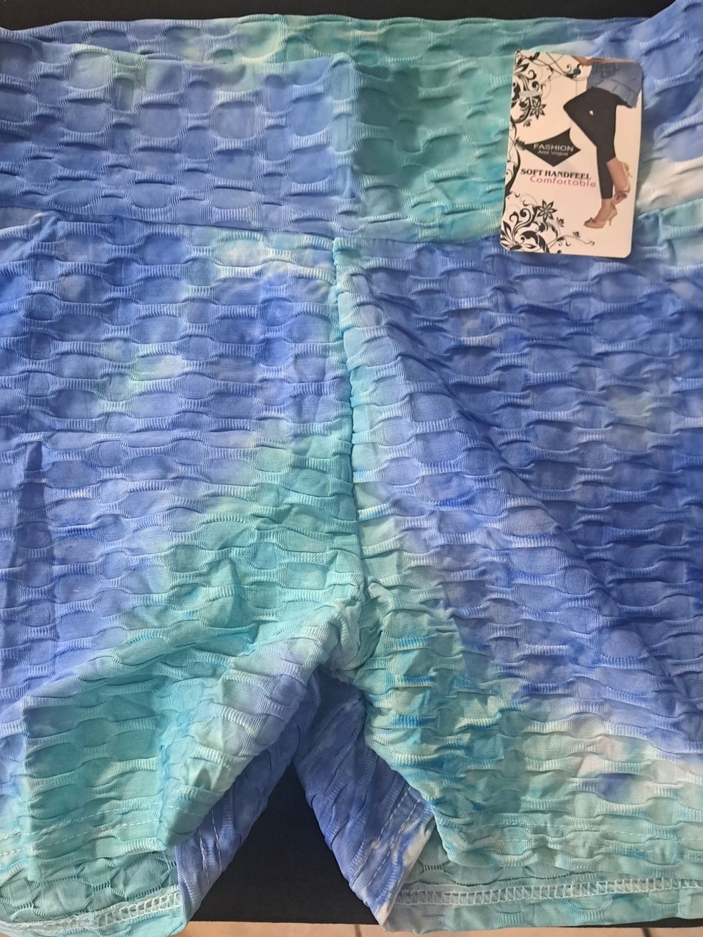 Women’s Tie-Dye Blue & Aqua Textured Shorts